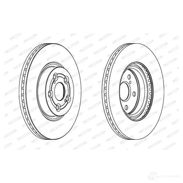 Тормозной диск FERODO MZQCQ0 1193639125 DDF1315C DDF131 5C изображение 0