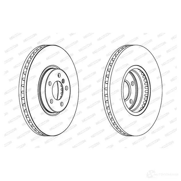 Тормозной диск FERODO DDF1584 712303 DDF158 4 DDF1584-1