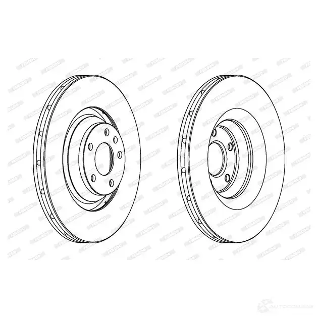 Тормозной диск FERODO 711917 DDF1238C DDF1238C-1 DD F1238C изображение 0