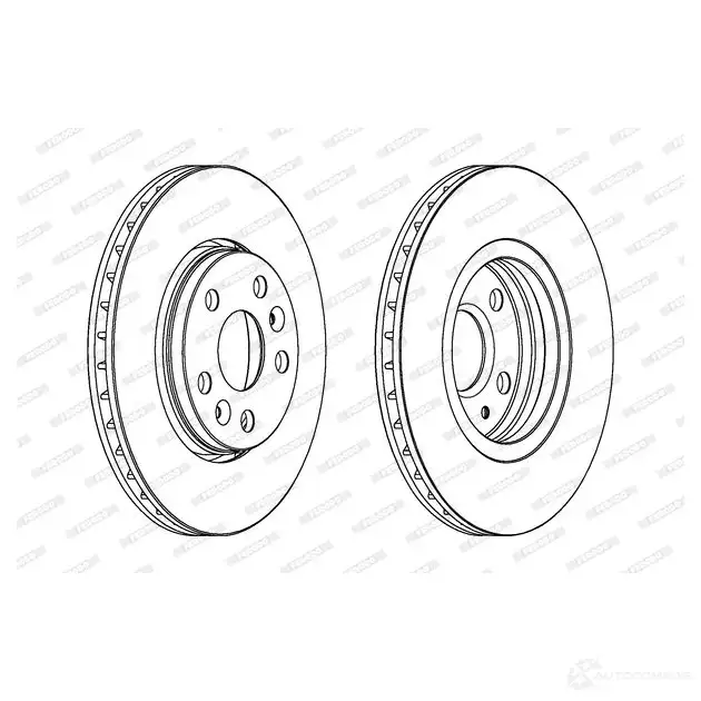 Тормозной диск FERODO DDF17 33C 1193640845 DDF1733C 8SEX12M - Изображение 1