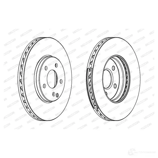 Тормозной диск FERODO DD F1638 DDF1638C-1 DDF1638C-1 712383 - Изображение 1