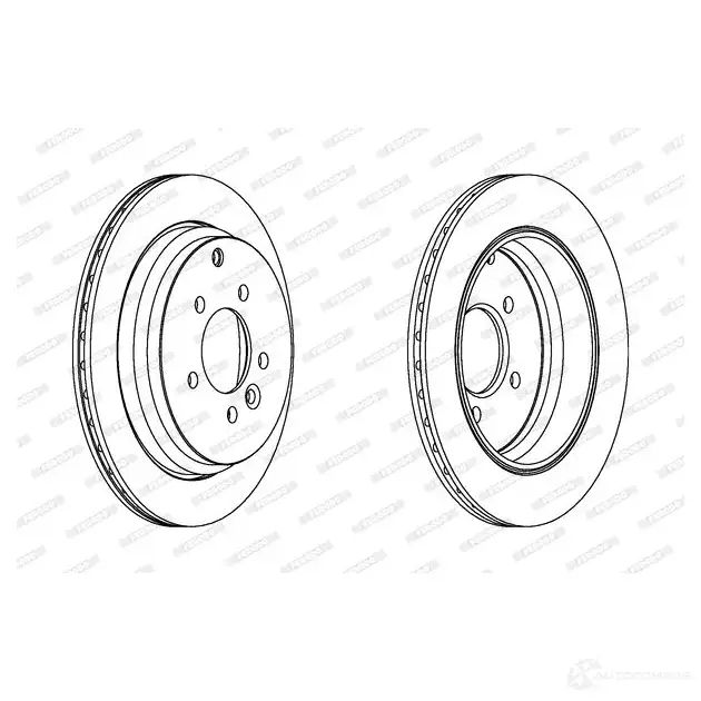 Тормозной диск FERODO DDF1431C DDF1431 C 09BDR1P 1193639466 изображение 0