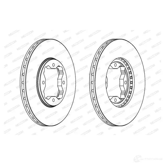 Тормозной диск FERODO DDF61 9 DDF619 713279 DDF619-1 - Изображение 1