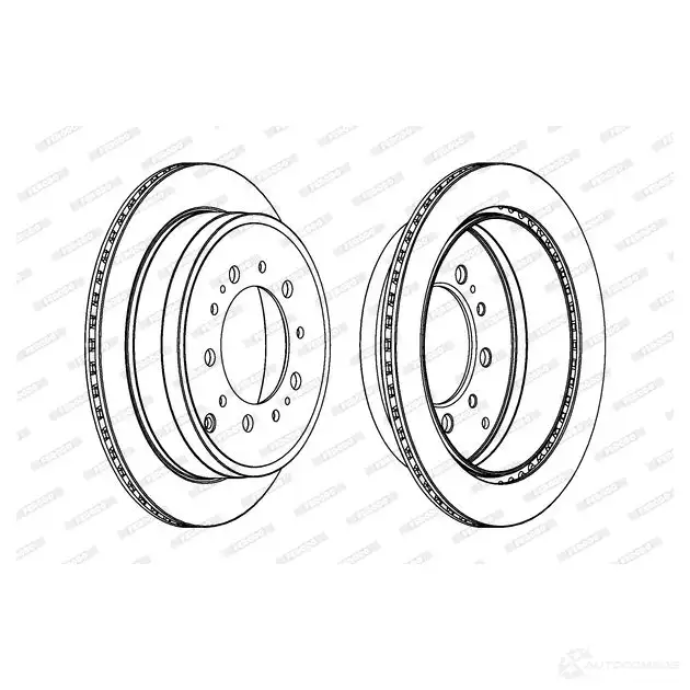 Тормозной диск FERODO DDF1 799 DDF1799C-1 712611 DDF1799C-1 - Изображение 1