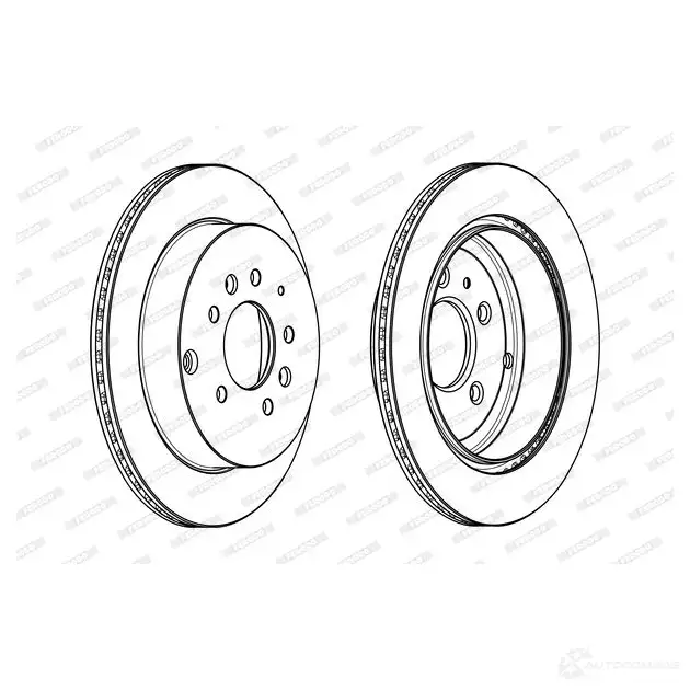 Тормозной диск FERODO DDF181 9C MWU9T DDF1819C 712637 изображение 0