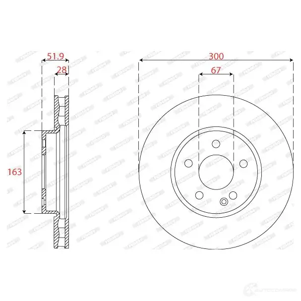 Тормозной диск FERODO DDF2792C 1437431952 IR9 SC - Изображение 1