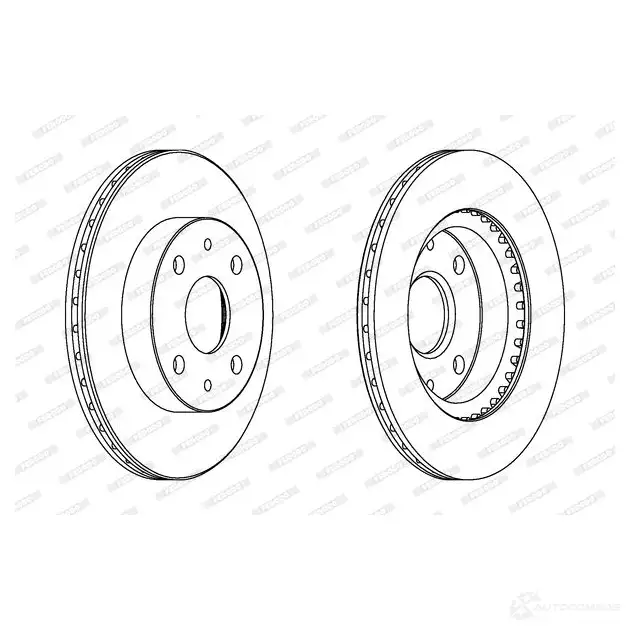 Тормозной диск FERODO 712075 DDF1394-1 DDF1394 D DF1394 - Изображение 1