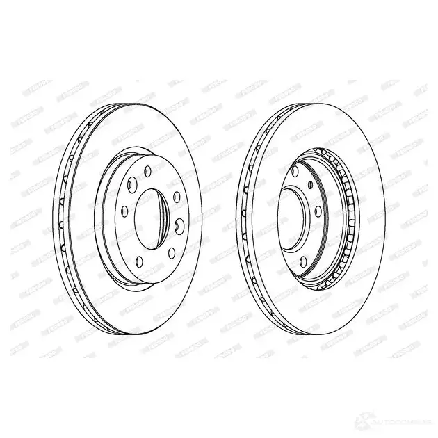 Тормозной диск FERODO DDF1460-1 712158 DDF1460 DDF 1460 - Изображение 1