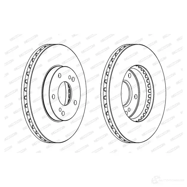 Тормозной диск FERODO DDF724-1 DDF724 713337 DD F724 - Изображение 1