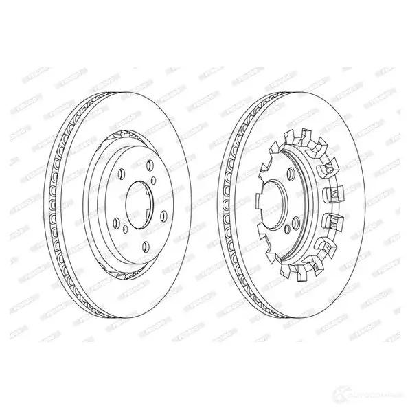 Тормозной диск FERODO MHPRI1 DDF2268C D DF2268C 712915 изображение 0