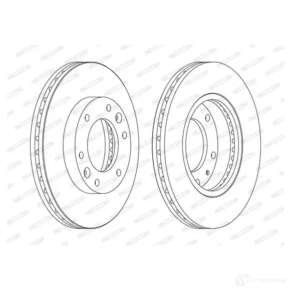 Тормозной диск FERODO DDF1612C A6YCQJE 1193640249 DDF16 12C изображение 0