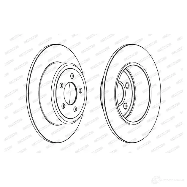 Тормозной диск FERODO DD F2064C H2PFZDE 712815 DDF2064C - Изображение 1