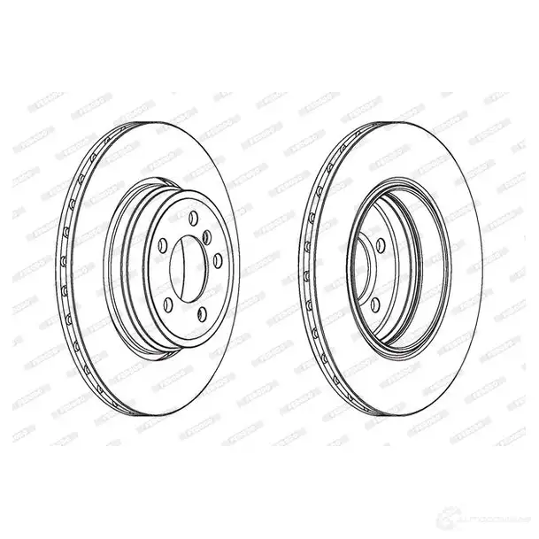 Тормозной диск FERODO DDF1936C-1 DD F1936 712739 DDF1936C-1 - Изображение 1
