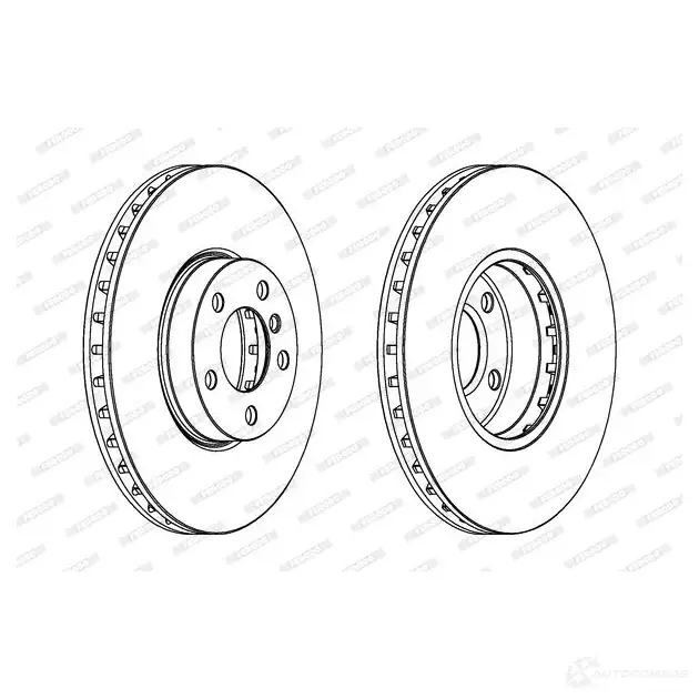 Тормозной диск FERODO 712491 DDF1714C-1 DDF1714C-1 DDF171 4C - Изображение 1