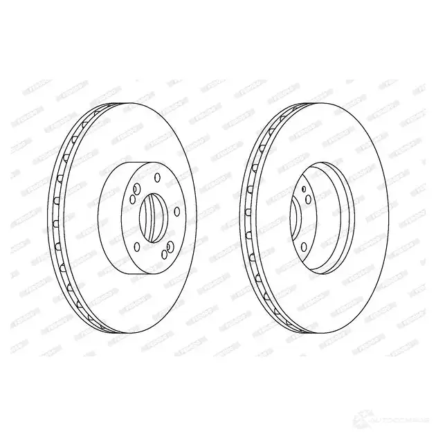 Тормозной диск FERODO DDF16 3 DDF163-1 712372 DDF1631 изображение 0