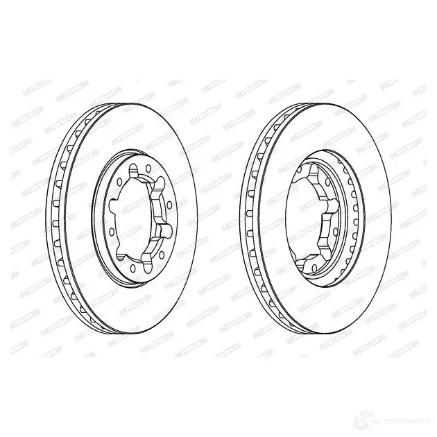Тормозной диск FERODO 712255 DDF1552C-1 DD F1552 DDF1552C-1 - Изображение 1