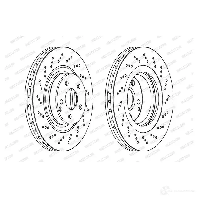 Тормозной диск FERODO DDF1 458C DDF1458C-1 712155 DDF1458C-1 - Изображение 1