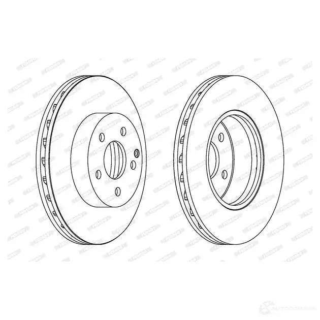 Тормозной диск FERODO DDF1 690 DDF1690 712456 DDF1690-1 изображение 4