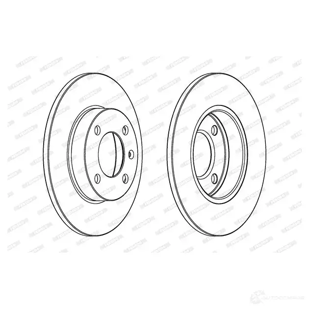 Тормозной диск FERODO DDF042 711619 DDF042-1 DD F042 - Изображение 1