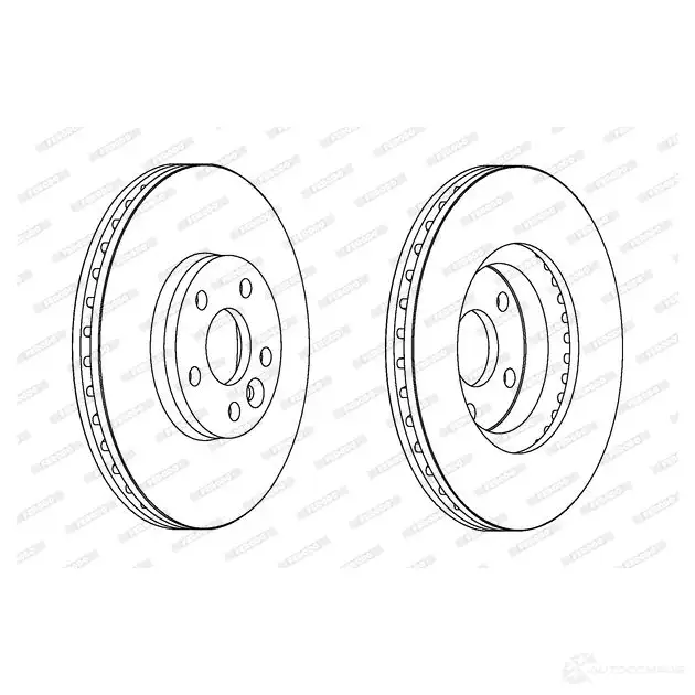 Тормозной диск FERODO 1193640012 DDF 1567C DDF1567C VQ561 изображение 0