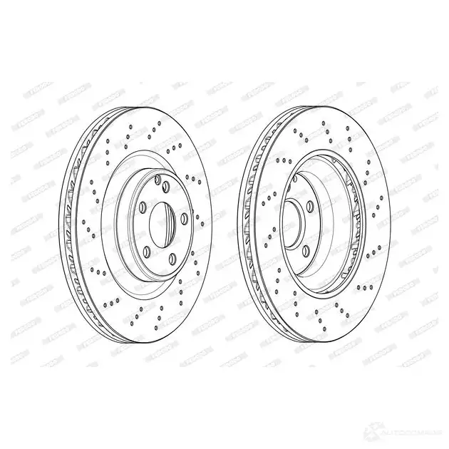 Тормозной диск FERODO 1193641626 F49168L D DF2030C-1 DDF2030C-1 изображение 0