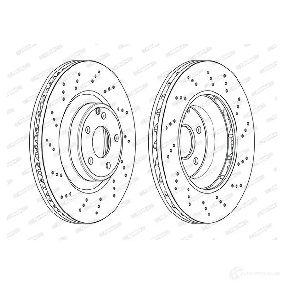 Тормозной диск FERODO 1193641626 F49168L D DF2030C-1 DDF2030C-1 изображение 1