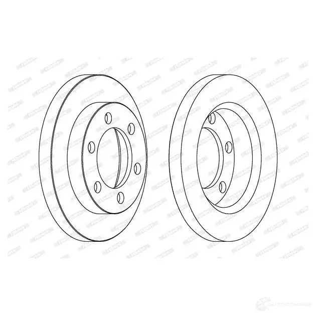 Тормозной диск FERODO DDF1016-1 711689 DDF1016 DDF101 6 - Изображение 1