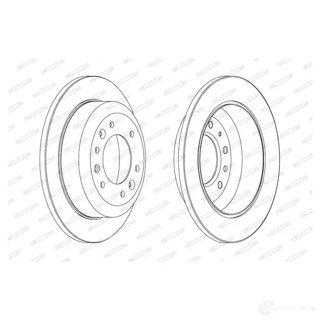 Тормозной диск FERODO DDF1901 712718 DDF1901-1 DD F1901 изображение 0