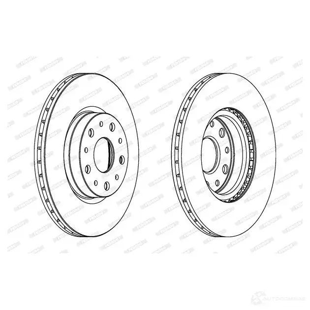 Тормозной диск FERODO DD F1168 711839 DDF1168 DDF1168-1 - Изображение 1