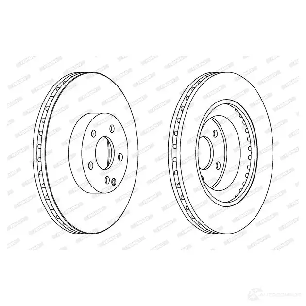 Тормозной диск FERODO DDF1 595 712329 DDF1595C-1 DDF1595C - Изображение 1