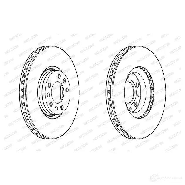 Тормозной диск FERODO 712864 D DF2156C DDF2156C 48JMHG изображение 0