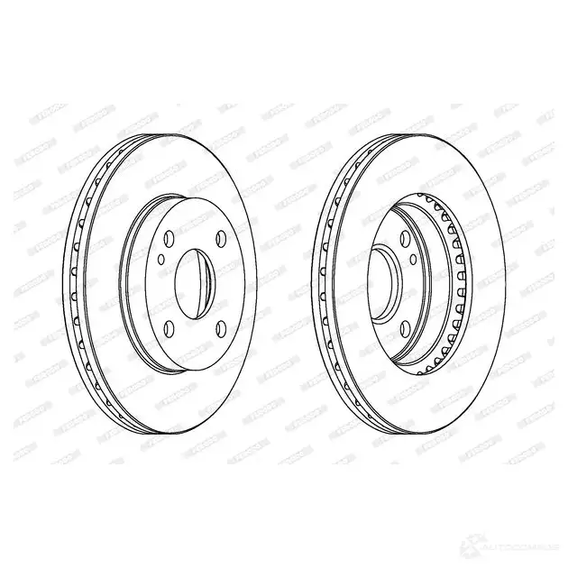 Тормозной диск FERODO 713084 DDF393-1 D DF393 DDF393 - Изображение 1