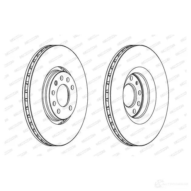 Тормозной диск FERODO DDF1237C-1 DDF 1237 711915 DDF1237C-1 изображение 0
