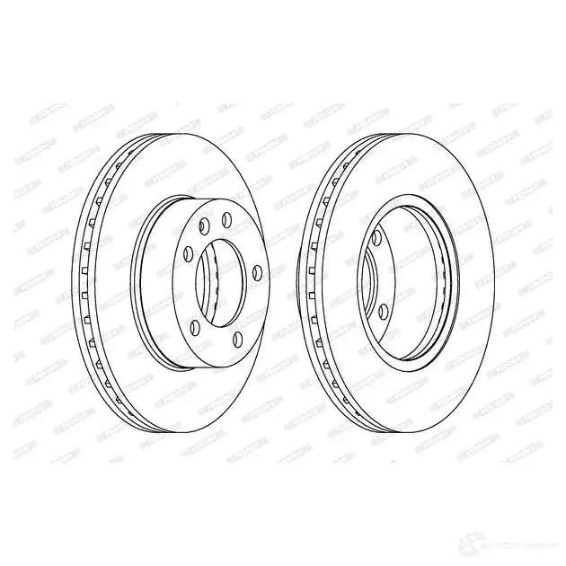 Тормозной диск FERODO DDF121 7 711892 DDF1217C DDF1217C-1 изображение 0