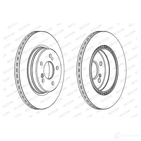 Тормозной диск FERODO DDF1907C 712725 DDF1907C-1 DDF190 7C изображение 0