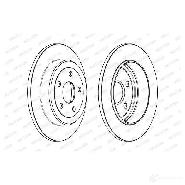 Тормозной диск FERODO 4ZUOXNQ DDF209 6C 712839 DDF2096C изображение 0