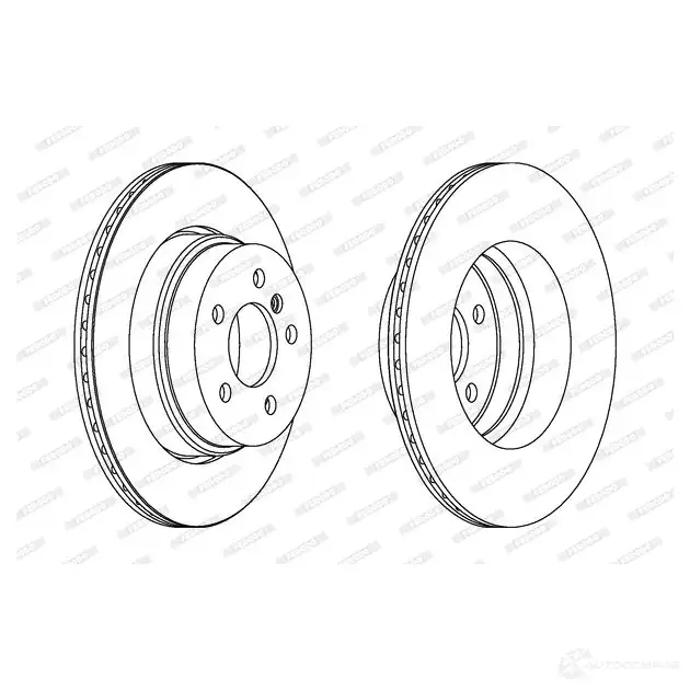 Тормозной диск FERODO DDF1 583 DDF1583C-1 712302 DDF1583C-1 изображение 0