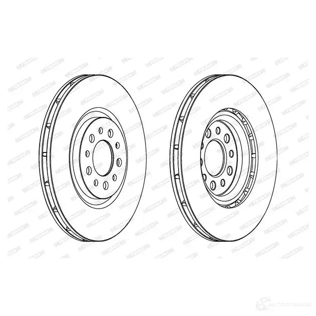 Тормозной диск FERODO DDF1 453 DDF1453-1 DDF1453 712146 изображение 0