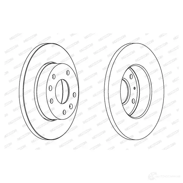 Тормозной диск FERODO 711758 DDF1100 DDF110 0 DDF1100-1 изображение 0