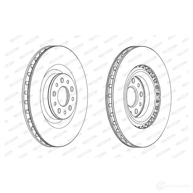 Тормозной диск FERODO DDF2289C 712922 DDF2289C-1 DDF22 89C - Изображение 1