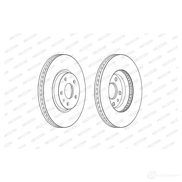 Тормозной диск FERODO D8U4M7C 1193641934 DDF23 37C DDF2337C - Изображение 1