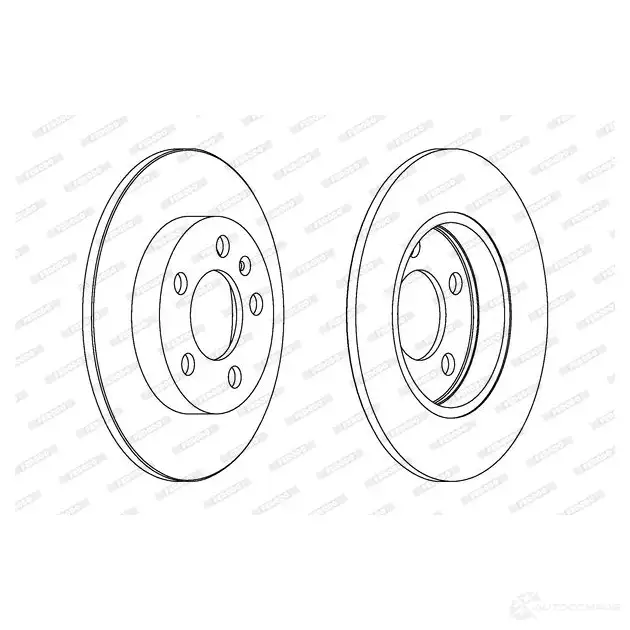 Тормозной диск FERODO DDF1956-1 21246614 ddf19561 DD F1956 изображение 0