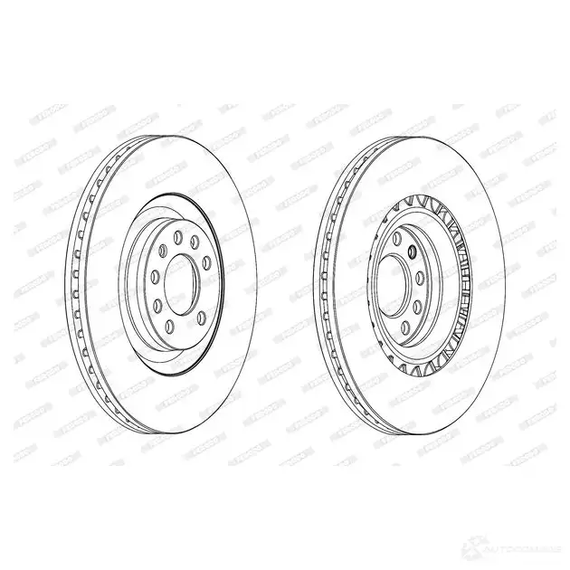 Тормозной диск FERODO DDF1909C-1 DDF 1909C 712729 DDF1909C - Изображение 1