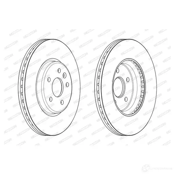 Тормозной диск FERODO DDF2684C 1424229636 T1X43 6U - Изображение 1