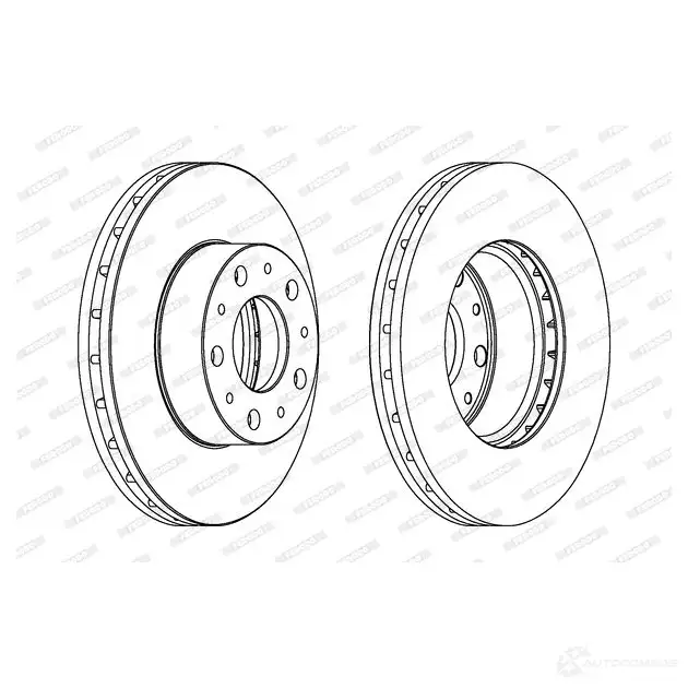 Тормозной диск FERODO 1193641128 VU4GN96 DDF1800C DDF180 0C - Изображение 1