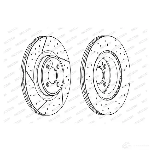 Тормозной диск FERODO DDF2121 C DDF2121C 3Z4FX 712848 - Изображение 1
