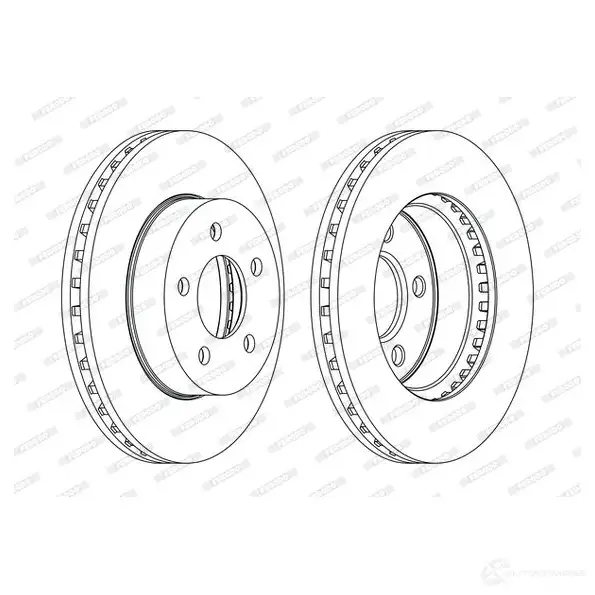 Тормозной диск FERODO DDF1184C 36AZJS DDF1184 C 1193638501 изображение 0