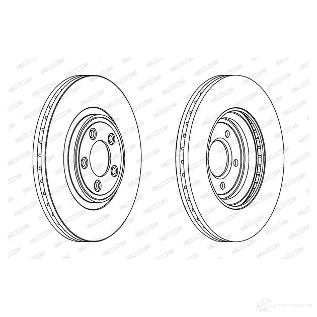 Тормозной диск FERODO DDF1702C-1 DDF1702C-1 712474 DDF170 2 изображение 0