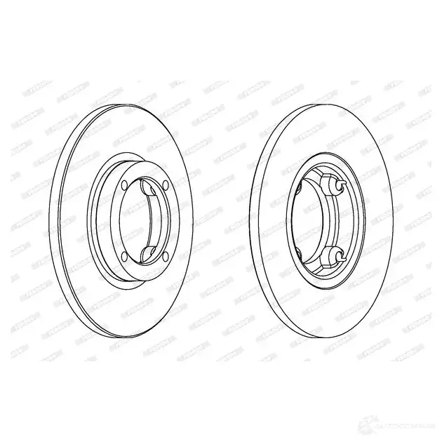 Тормозной диск FERODO DDF1076 711740 DDF 1076 DDF1076-1 изображение 0