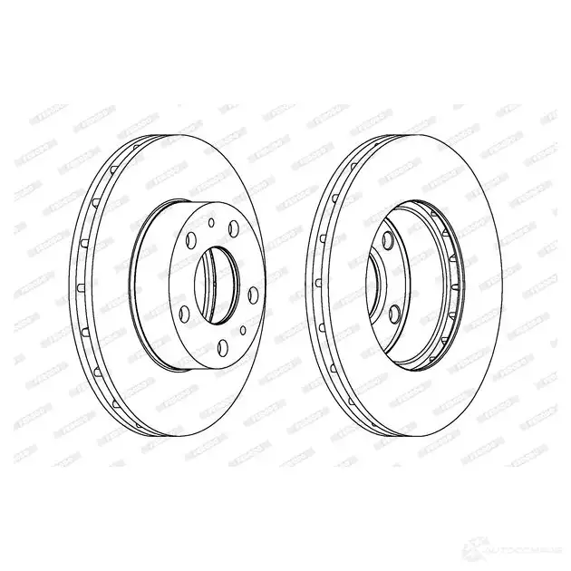 Тормозной диск FERODO EE6IC 1193641157 DDF1809C DDF180 9C - Изображение 1
